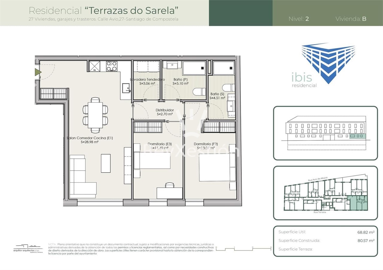 Foto 2 PISO DE OBRA NUEVA (O AVÍO) - RESIDENCIAL TERRAZAS DO SARELA